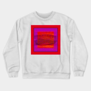 Pattern in Red and Purple Crewneck Sweatshirt